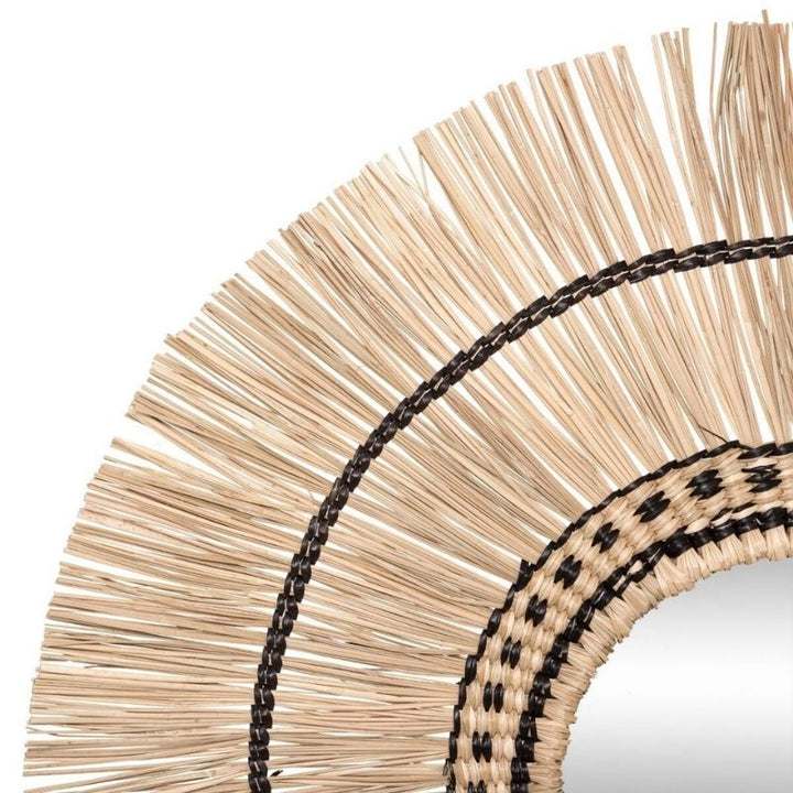 Miroir Rond Ethnique Roseau 60 cm - Silumen