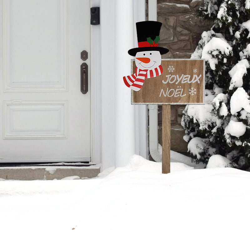 Panneau Noël en bois 60x25cm - Silumen