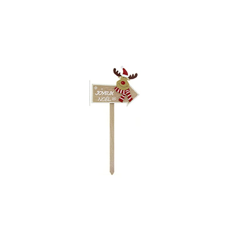 Panneau Noël en bois 60x25cm - Silumen