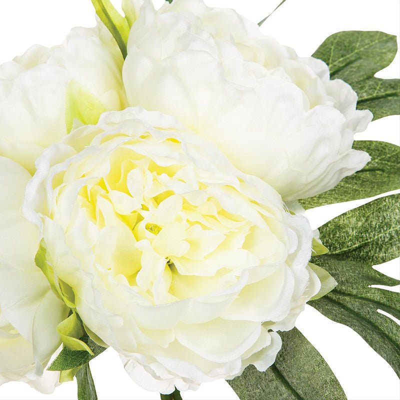 Pivoines Artificielles 30cm Bouquet de 4 Fleurs - Silumen