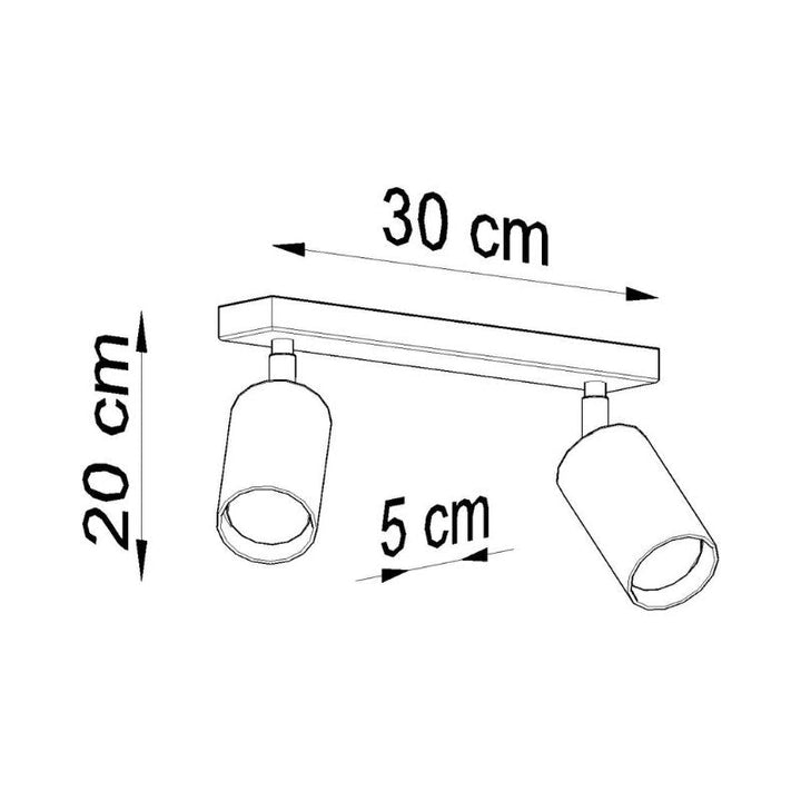 Plafonnier 2 Spots Orientables Bois pour Ampoule GU10 - Silumen