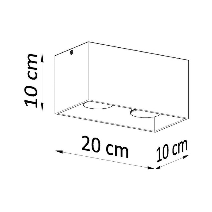 Plafonnier 2 Spots pour Ampoule GU10 - Silumen