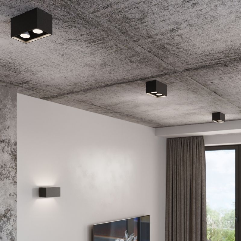 Plafonnier 2 Spots pour Ampoule GU10 - Silumen