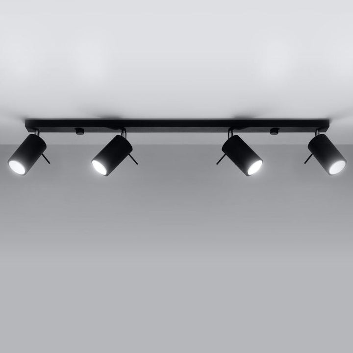 Plafonnier 4 Spots Orientables pour Ampoule GU10 - Silumen