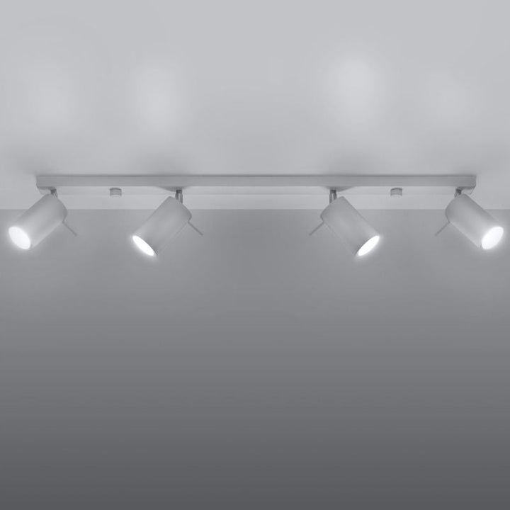 Plafonnier 4 Spots Orientables pour Ampoule GU10 - Silumen