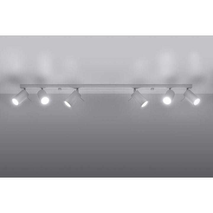 Plafonnier 6 Spots Orientables Bois pour Ampoule GU10 - Silumen