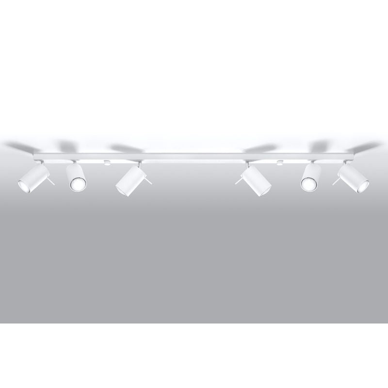 Plafonnier 6 Spots Orientables Bois pour Ampoule GU10 - Silumen