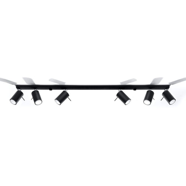 Plafonnier 6 Spots Orientables Bois pour Ampoule GU10 - Silumen