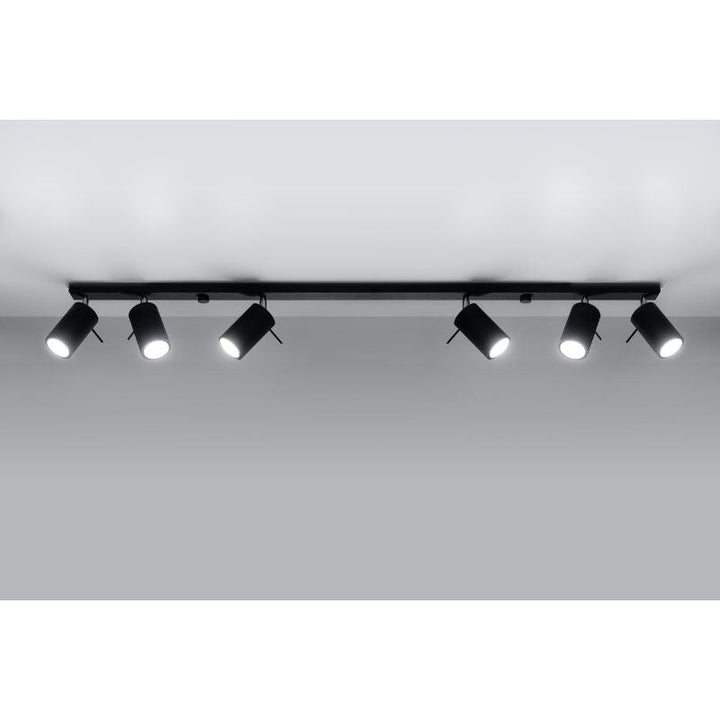 Plafonnier 6 Spots Orientables Bois pour Ampoule GU10 - Silumen