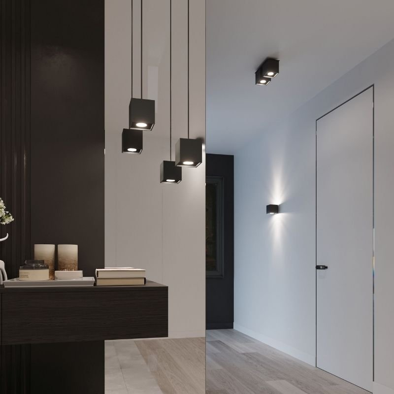 Plafonnier Carré pour Ampoule GU10 - Silumen