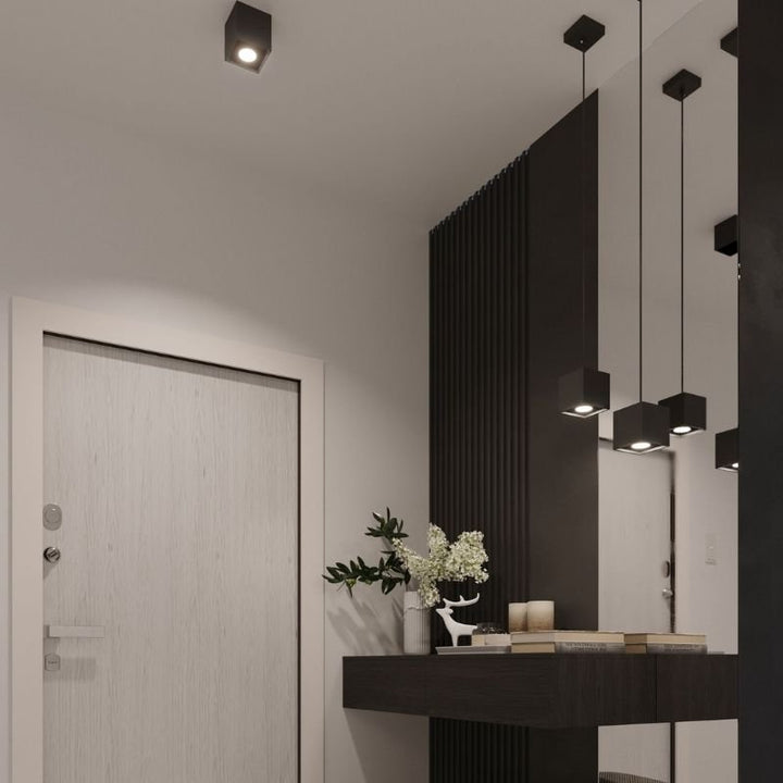 Plafonnier Carré pour Ampoule GU10 - Silumen