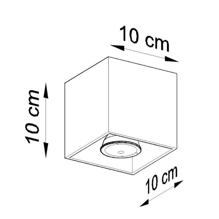 Plafonnier Carré pour Ampoule GU10 - Silumen