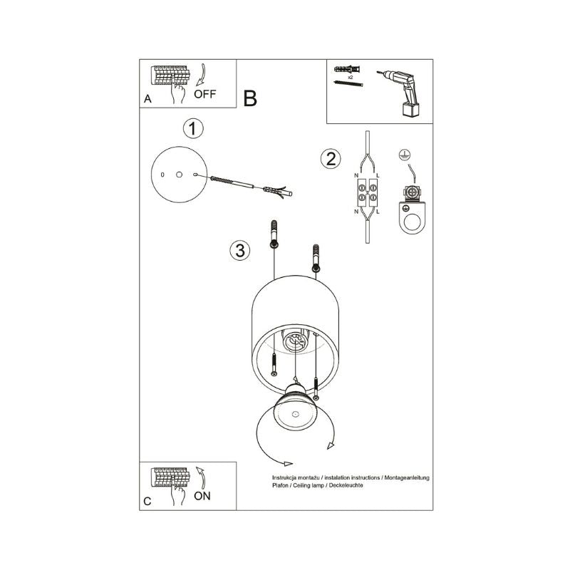 Plafonnier en Aluminium pour Ampoule GU10 - Silumen