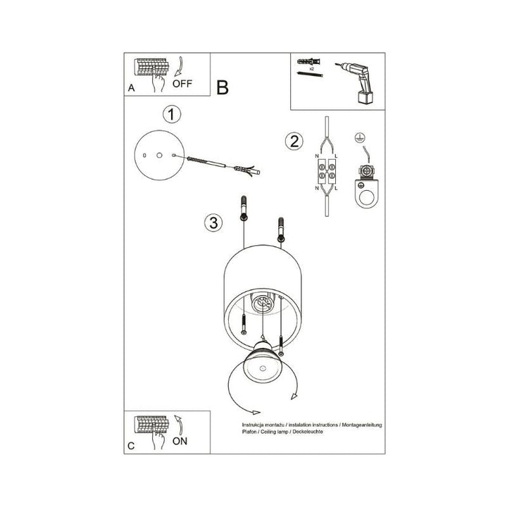 Plafonnier en Aluminium pour Ampoule GU10 - Silumen