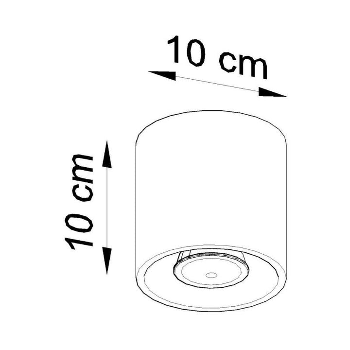 Plafonnier en Aluminium pour Ampoule GU10 - Silumen