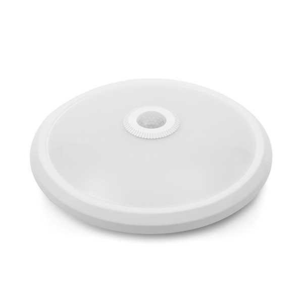 Plafonnier LED Rond 18W avec Détecteur de Mouvement Crépusculaire 220V - Silumen