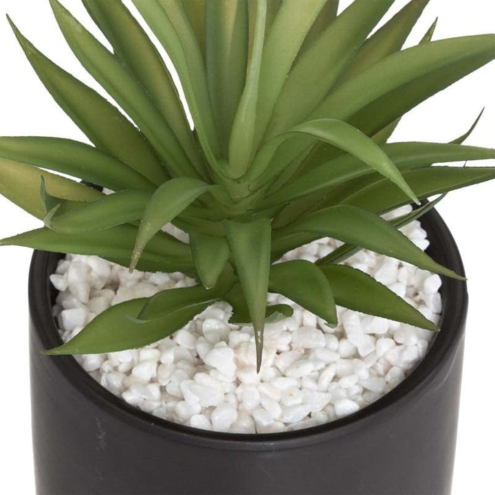 Plante Grasse Artificielle 18cm avec pot marbre - Silumen