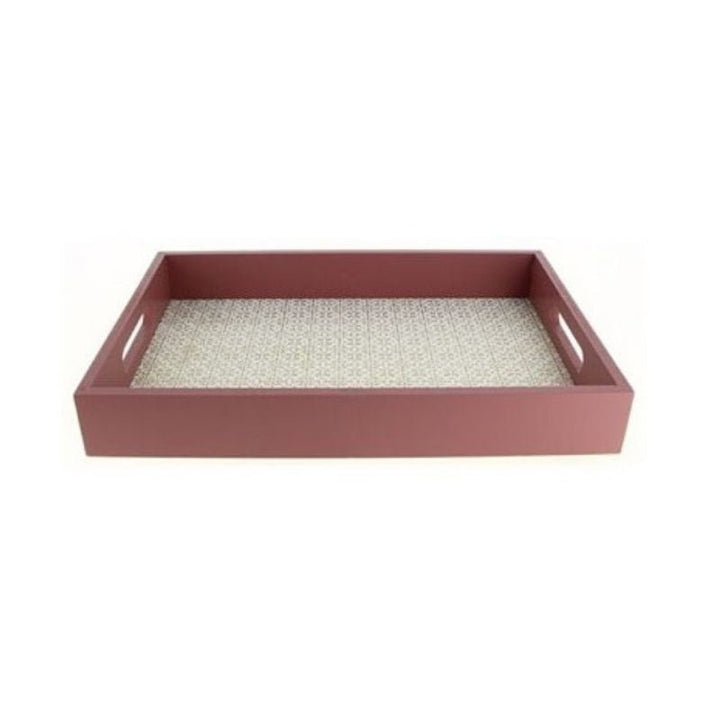 Plateaux Décoratifs en bois x 2 Rouge Cerise - Silumen