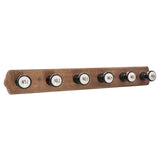 Houten wandlaaghouder 6 keramische haken