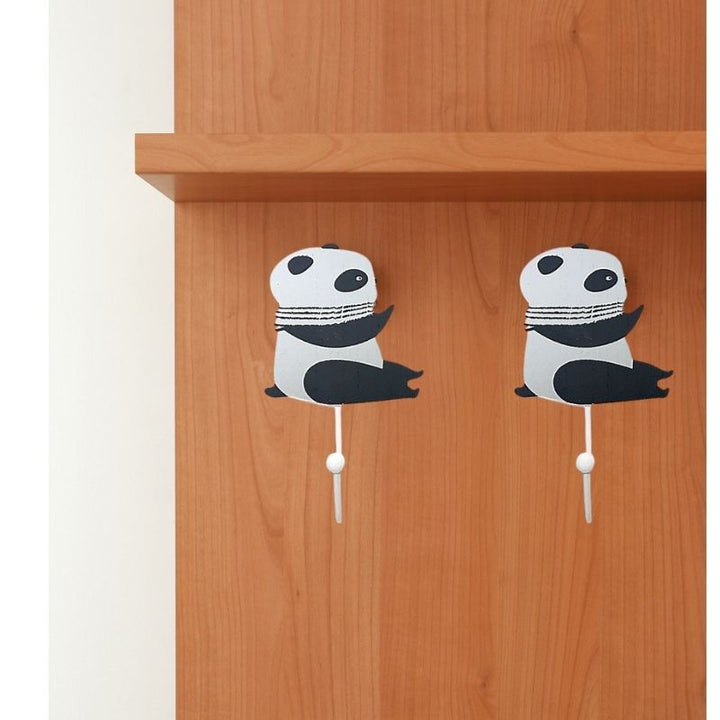 Porte-manteau mural en bois, Patère Panda, 9.5x4.5x15.5cm - Silumen