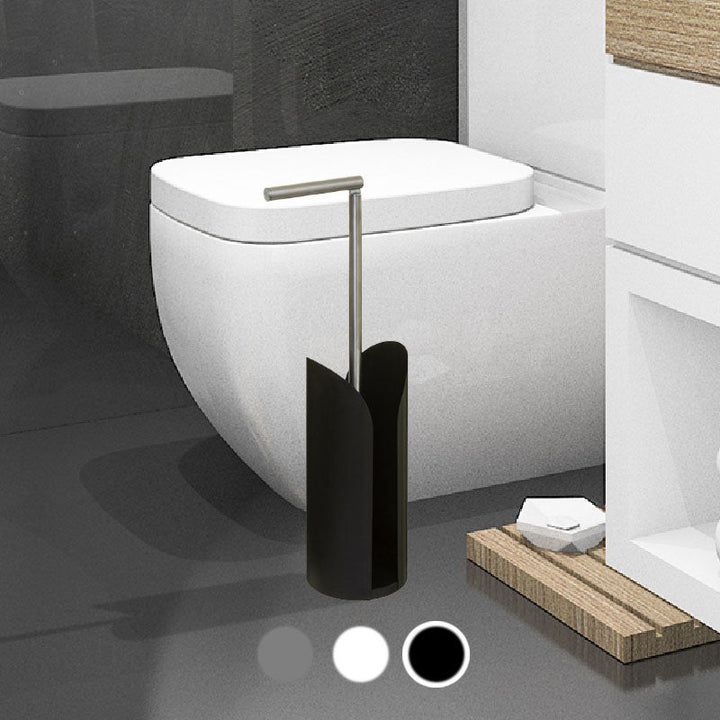 Porte Papier Toilette en Métal avec Réserve et Tige Flexible - Silumen