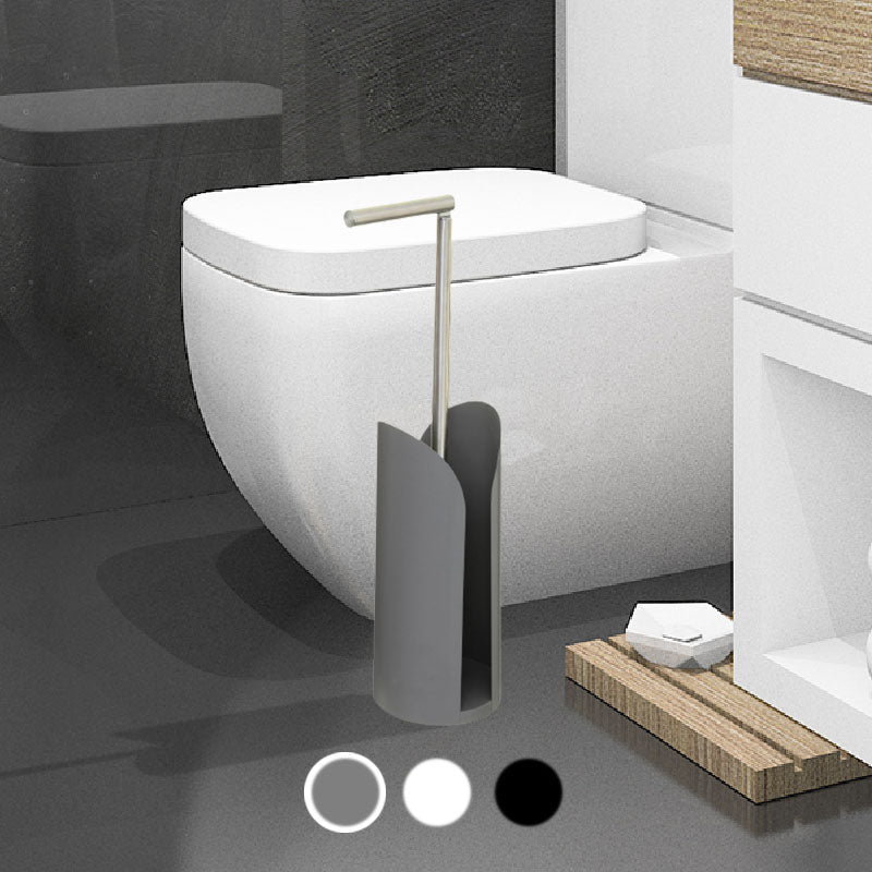 Porte Papier Toilette en Métal avec Réserve et Tige Flexible - Silumen