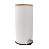 Lixo de madeira de pedal oval de 30l