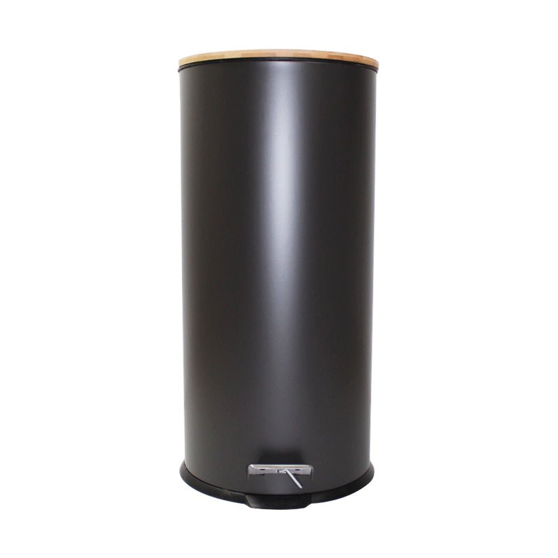 Poubelle Bois à pédale 30L Ovale - Silumen