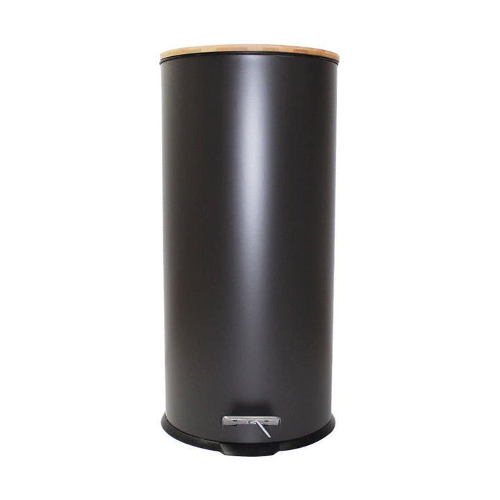 Poubelle Bois à pédale 30L Ovale - Silumen