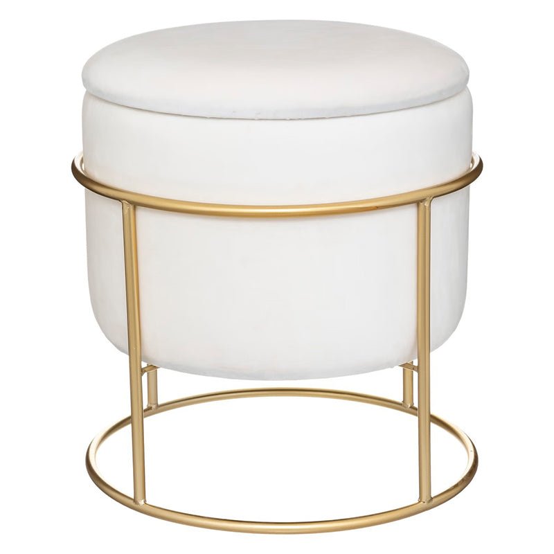 Pouf de Rangement en Velours 24 cm - Silumen