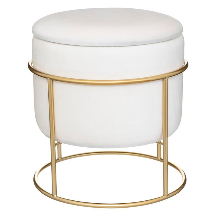 Pouf de Rangement en Velours 24 cm - Silumen