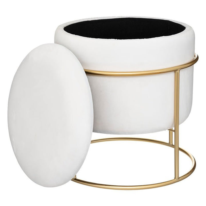 Pouf de Rangement en Velours 24 cm - Silumen