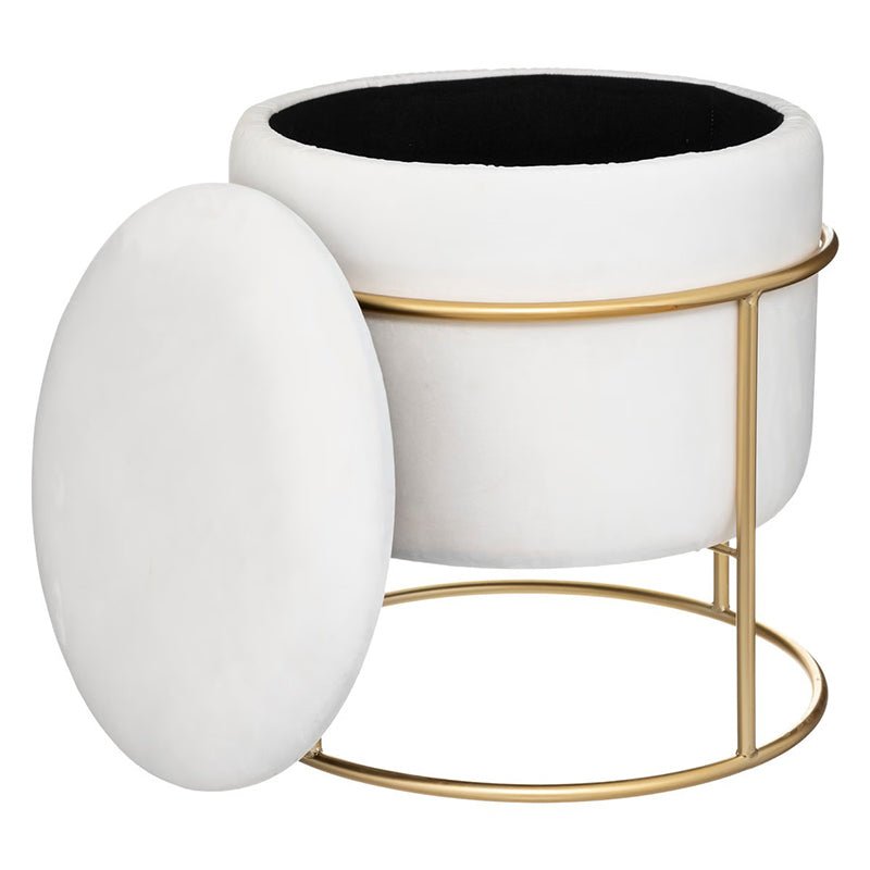 Pouf de Rangement en Velours 24 cm - Silumen