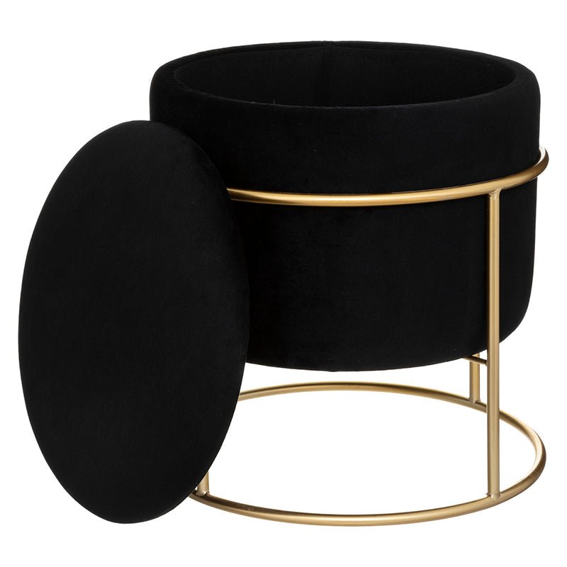 Pouf de Rangement en Velours 24 cm - Silumen