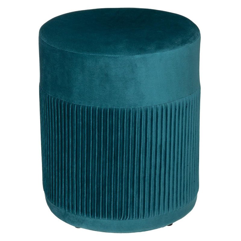 Pouf Rond en Velours 38 cm - Silumen