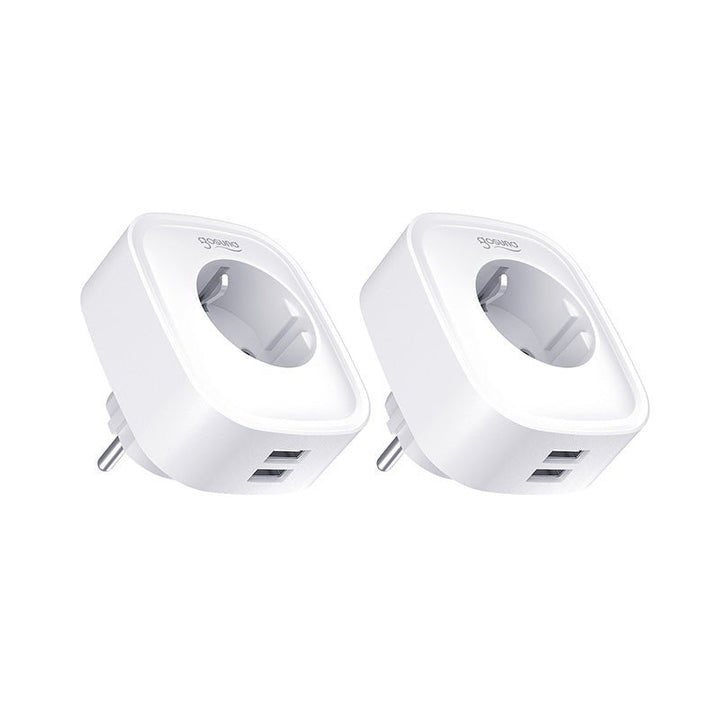 Prise Connectée Wifi 16A + 2 Ports USB 2.1A (Lot de 2) - Silumen