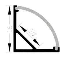 Profilé Aluminium Angle pour Bandeau LED Couvercle Blanc Opaque - Silumen