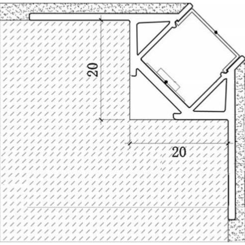 Profilé Aluminium encastré angulaire pour Ruban LED Couvercle Blanc Opaque - Silumen