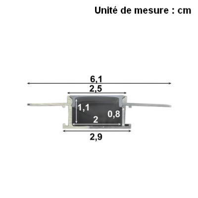 Profilé Aluminium encastré pour Ruban LED Double Couvercle Blanc Opaque - Silumen