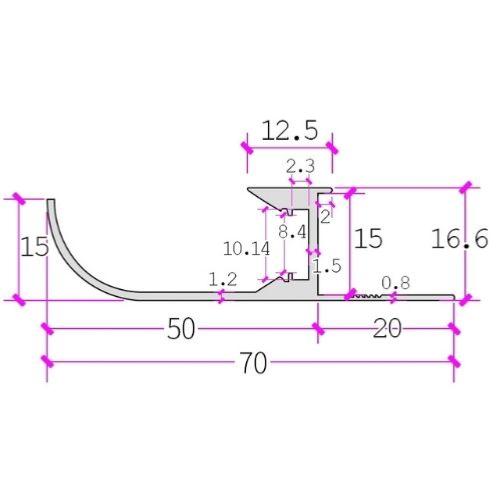 Profilé Aluminium Noir 2m pour Ruban LED - Silumen