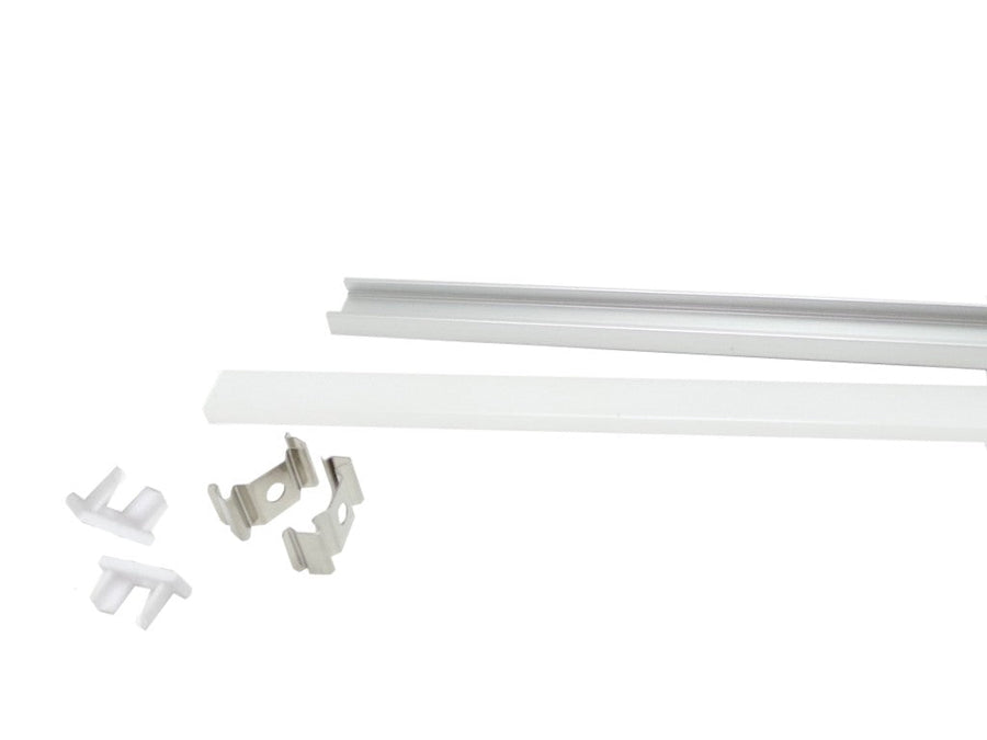 Profile Aluminium pour Bandeau LED - Couvercle Blanc Opaque - Silumen