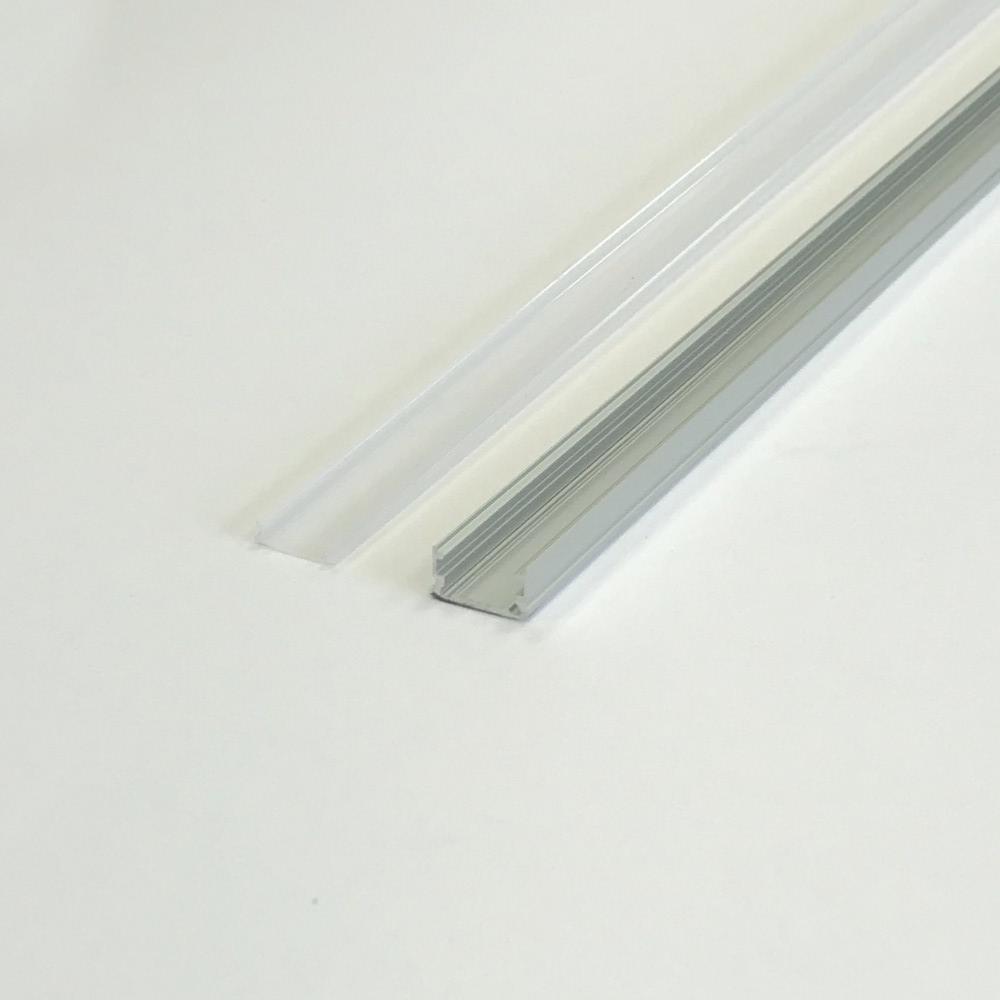 Profilé Aluminium pour Ruban LED Couvercle Blanc Opaque - Silumen
