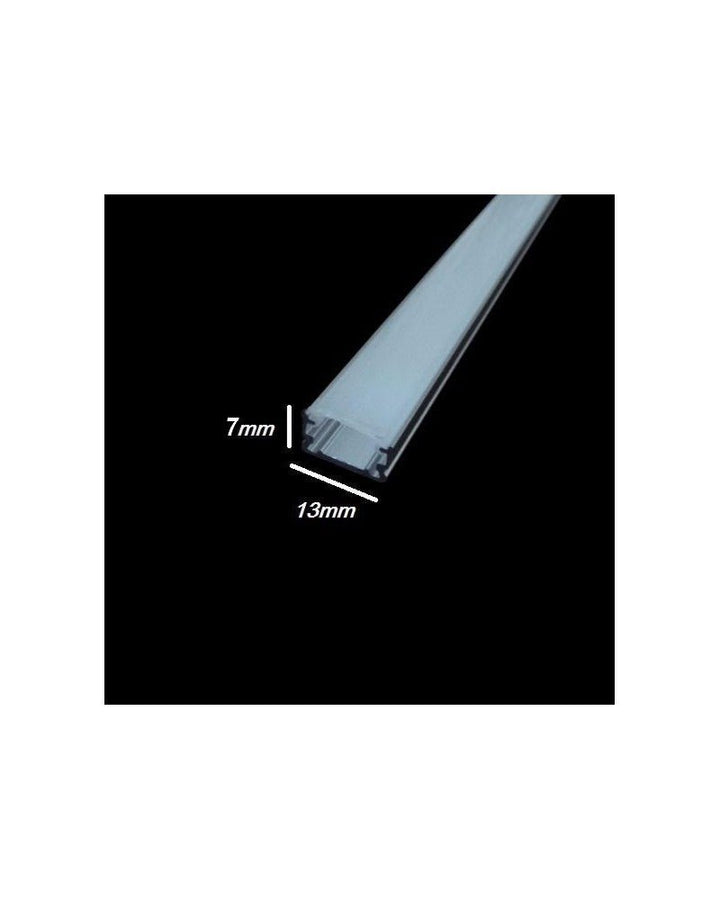 Profilé Aluminium pour Ruban LED Couvercle Blanc Opaque - Silumen