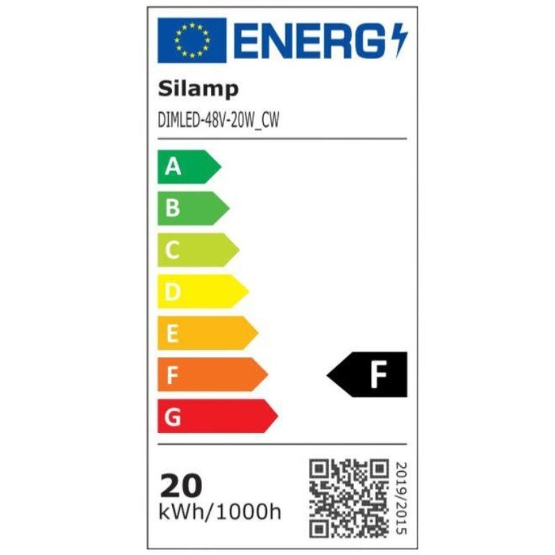 Profilé LED sur Rail Magnétique 48V 20W Dimmable Noir - Silumen