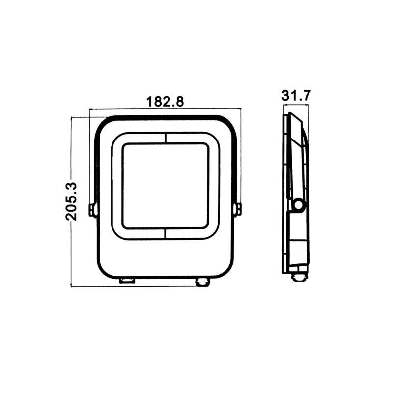 Projecteur Extérieur LED 50W IP65 Noir - Silumen
