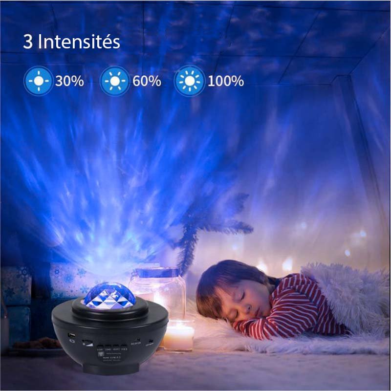 Projecteur Galaxie Etoile Musicale Bluetooth avec télécommande - Silumen