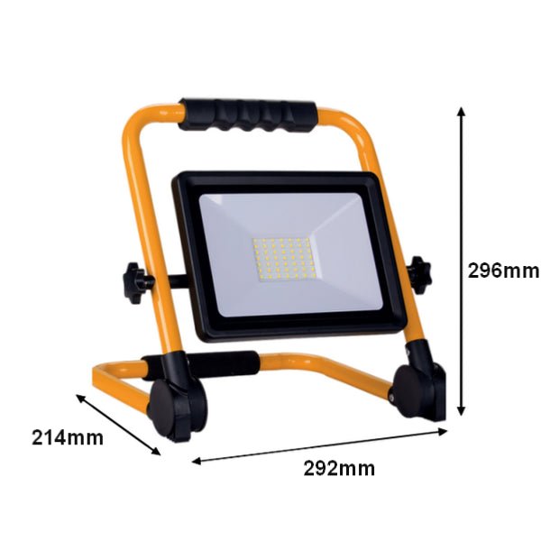 Projecteur LED 30W pour Chantier IP65 Portable + 3M de câble - Silumen