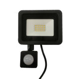 Projecteur LED Extérieur 20W IP65 NOIR avec Détecteur de Mouvement Crépusculaire