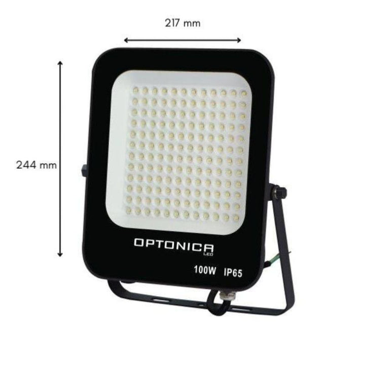 Projecteur LED Extérieur SMD 100W IP65 Noir - Silumen