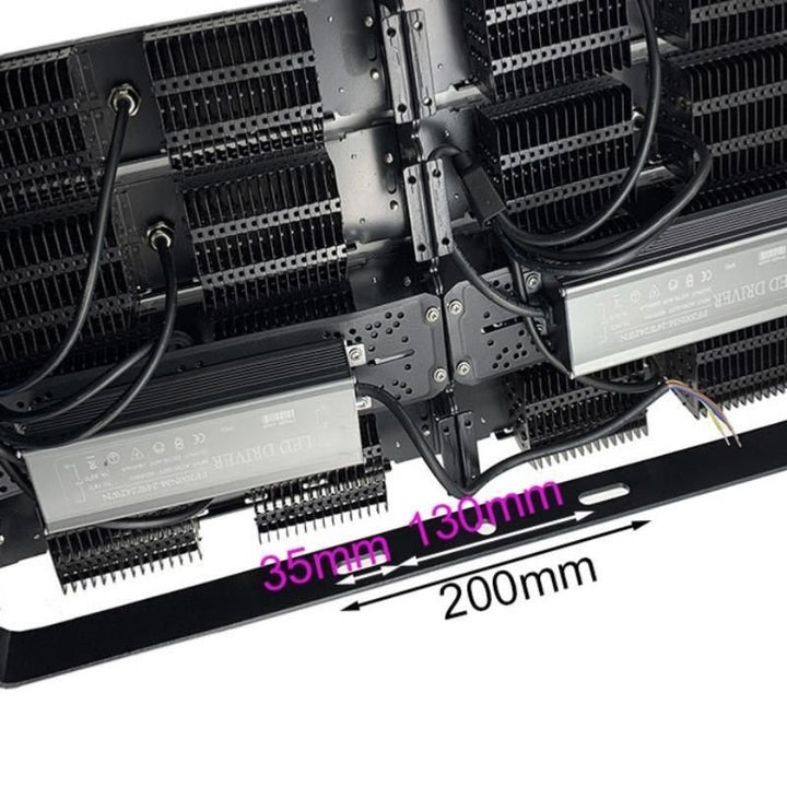 Projecteur LED Puissant Industriel 400W IP65 Noir - Silumen